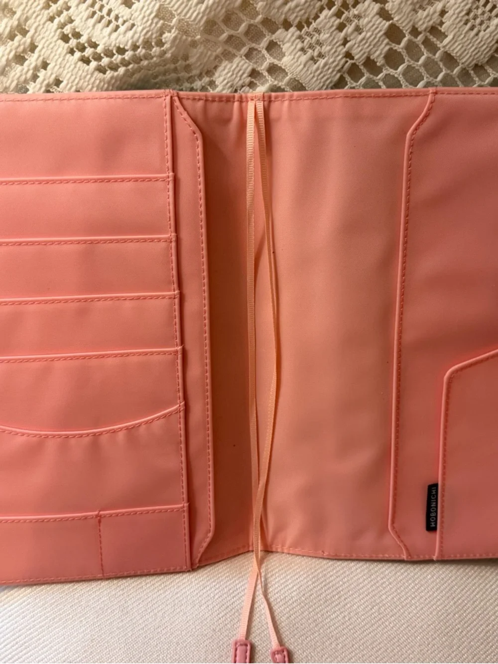 Turquoise and Coral Hobonichi A5 Cover & Cover on Cover - Picture 3 of 9